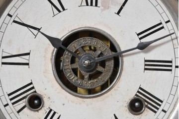 アメリカアンティーク　1890年から1900年頃　Ansonia Clock Company(アンソニア)　南国風の植物模様が美しい置き時計　(R-091800)