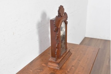アメリカアンティーク　1890年から1900年頃　Ansonia Clock Company(アンソニア)　南国風の植物模様が美しい置き時計　(R-091800)