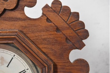 アメリカアンティーク　1890年から1900年頃　Ansonia Clock Company(アンソニア)　南国風の植物模様が美しい置き時計　(R-091800)