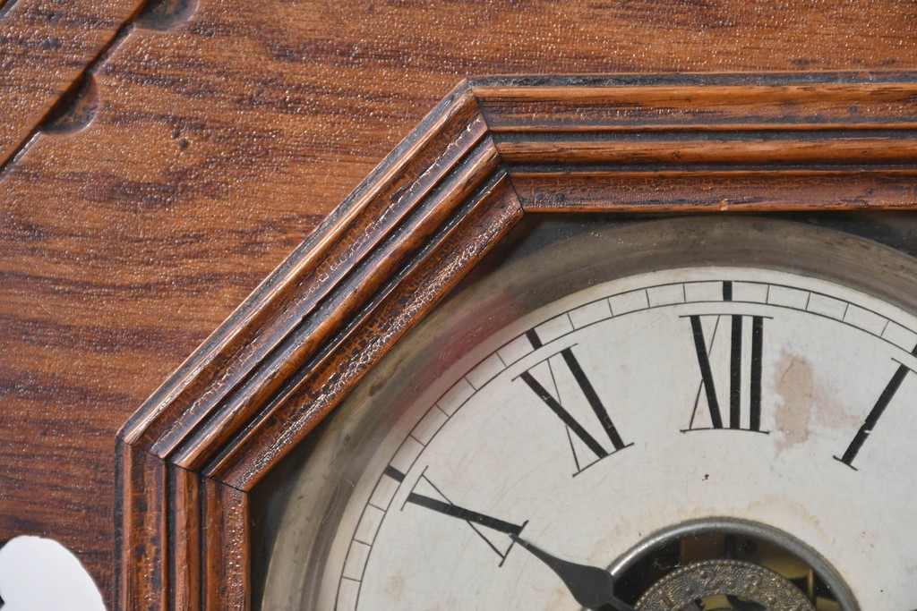 アメリカアンティーク　1890年から1900年頃　Ansonia Clock Company(アンソニア)　南国風の植物模様が美しい置き時計　(R-091800)