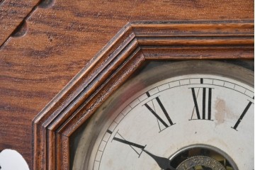 アメリカアンティーク　1890年から1900年頃　Ansonia Clock Company(アンソニア)　南国風の植物模様が美しい置き時計　(R-091800)