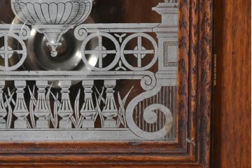 アメリカアンティーク　1890年から1900年頃　Ansonia Clock Company(アンソニア)　南国風の植物模様が美しい置き時計　(R-091800)