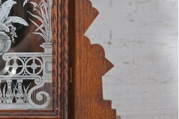 アメリカアンティーク　1890年から1900年頃　Ansonia Clock Company(アンソニア)　南国風の植物模様が美しい置き時計　(R-091800)