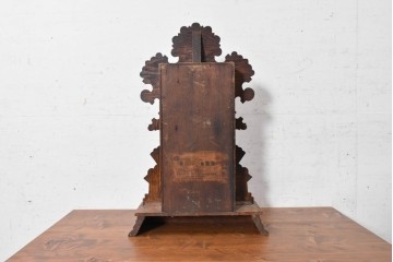 アメリカアンティーク　1890年から1900年頃　Ansonia Clock Company(アンソニア)　南国風の植物模様が美しい置き時計　(R-091800)