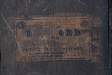 アメリカアンティーク　1890年から1900年頃　Ansonia Clock Company(アンソニア)　南国風の植物模様が美しい置き時計　(R-091800)