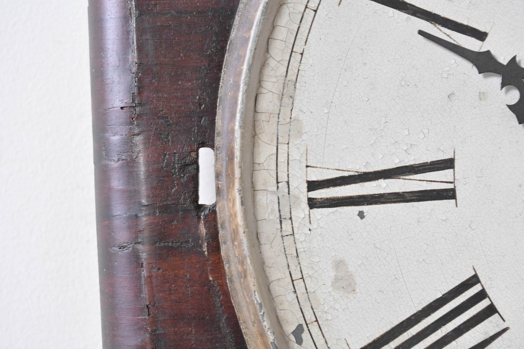 アメリカアンティーク　1880年から1900年頃　William L. Gilbert Clock Company(ウィリアム・L・ギルバート・クロック・カンパニー)　深みのある木色と木目が上品な掛け時計　(R-091804)