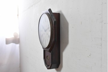 アメリカアンティーク　1880年から1900年頃　William L. Gilbert Clock Company(ウィリアム・L・ギルバート・クロック・カンパニー)　深みのある木色と木目が上品な掛け時計　(R-091804)