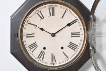 アメリカアンティーク　1900年頃　セス・トーマス(Seth Thomas)　窓を彩る牧歌的な絵が目を引く掛け時計　(R-091805)