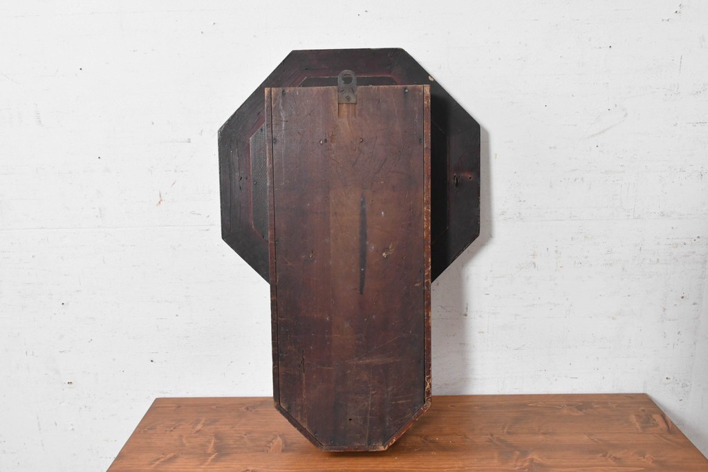 アメリカアンティーク　1900年頃　セス・トーマス(Seth Thomas)　窓を彩る牧歌的な絵が目を引く掛け時計　(R-091805)