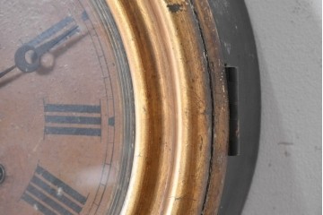 アメリカアンティーク　1880年頃　E. INGRAHAM&CO(イングラハム社)　ゴールドカラーの枠を配したレトロなだるま時計　(R-091808)