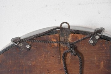 アメリカアンティーク　1880年頃　E. INGRAHAM&CO(イングラハム社)　ゴールドカラーの枠を配したレトロなだるま時計　(R-091808)
