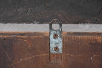 アメリカアンティーク　1900年頃　New Haven Clock Co.(ニューヘブン社)　金色の縁取りと菱形模様が印象的な八角形の掛け時計　(R-091812)
