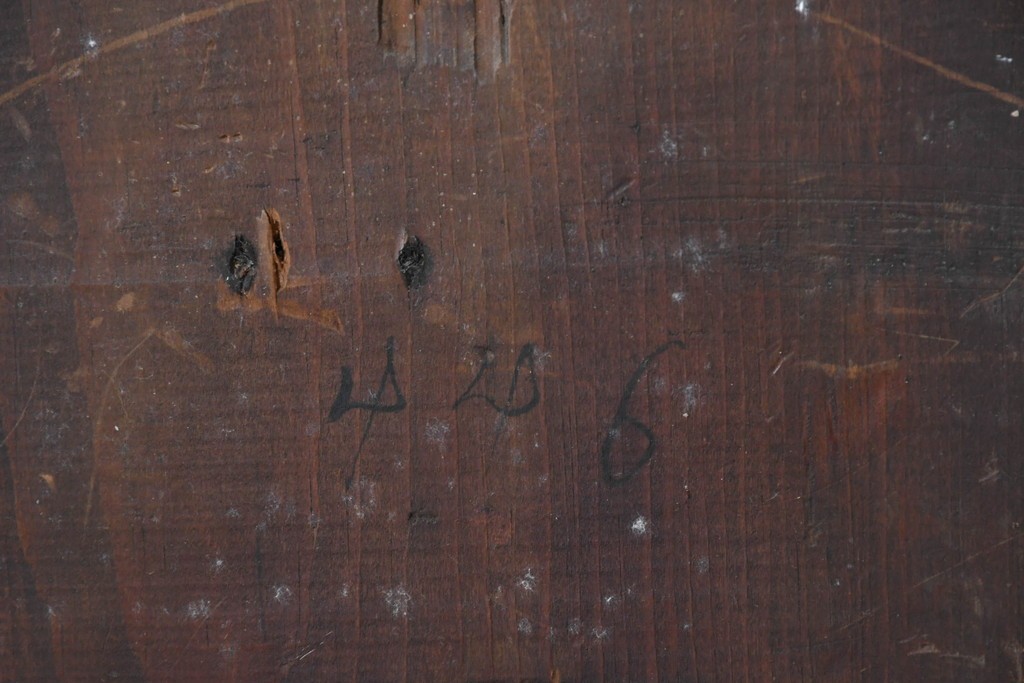 アメリカアンティーク　1900年頃　New Haven Clock Co.(ニューヘブン社)　金色の縁取りと菱形模様が印象的な八角形の掛け時計　(R-091812)