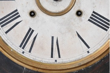 アメリカアンティーク　1900年頃　New Haven Clock Co.(ニューヘブン社)　金色の縁取りがクラシカルな八角形の掛け時計　(R-091813)