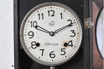 和製ヴィンテージ　昭和中期　協立時計工業株式会社(Kyoritu Clock)　花や葉の装飾が上品な掛け時計　(R-091817)