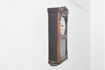 和製ヴィンテージ　昭和中期　協立時計工業株式会社(Kyoritu Clock)　花や葉の装飾が上品な掛け時計　(R-091817)