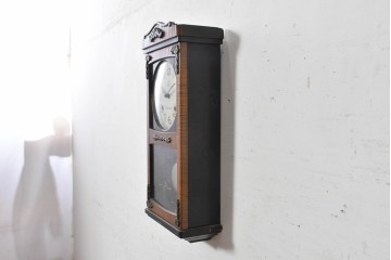 和製ヴィンテージ　昭和中期　協立時計工業株式会社(Kyoritu Clock)　花や葉の装飾が上品な掛け時計　(R-091817)