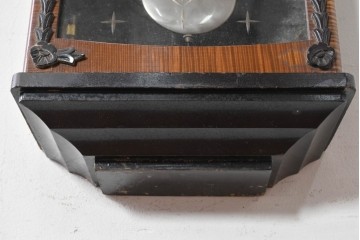 和製ヴィンテージ　昭和中期　協立時計工業株式会社(Kyoritu Clock)　花や葉の装飾が上品な掛け時計　(R-091817)
