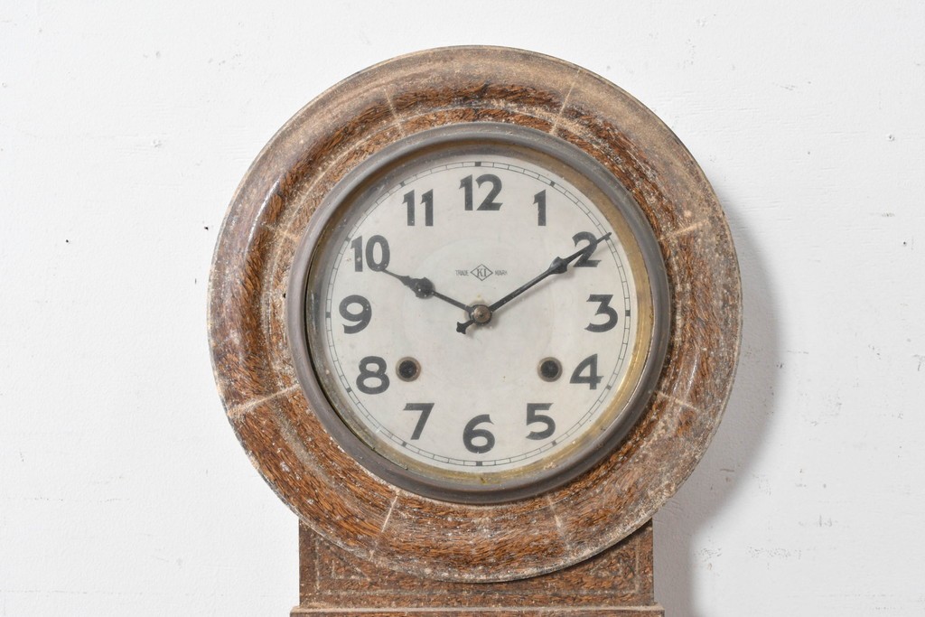 和製アンティーク　明治期から大正期　今津時計製造所(IMAZU CLOCK MANUFACTORY)　振り子窓付き掛け時計　(R-091831)