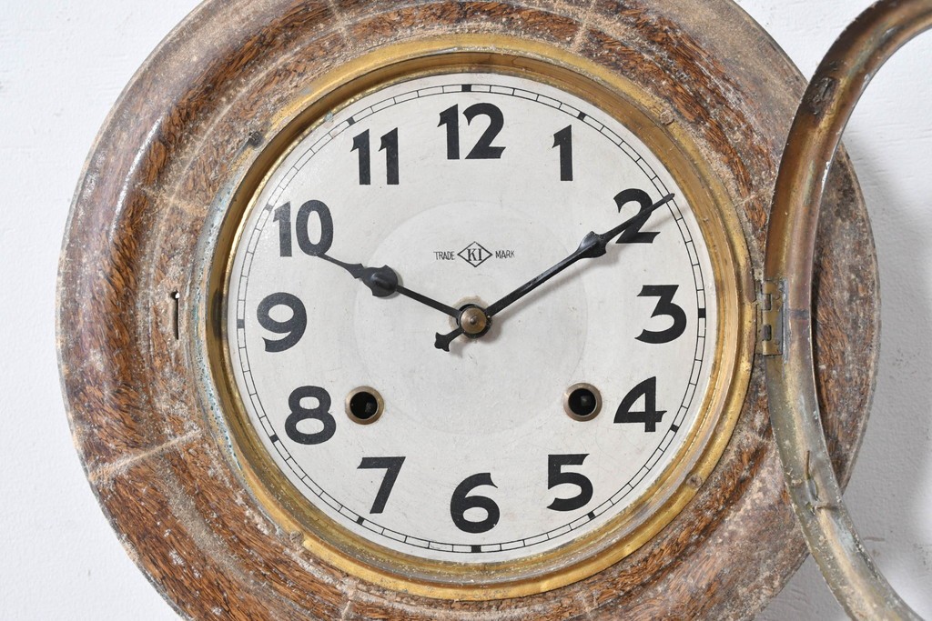 和製アンティーク　明治期から大正期　今津時計製造所(IMAZU CLOCK MANUFACTORY)　振り子窓付き掛け時計　(R-091831)