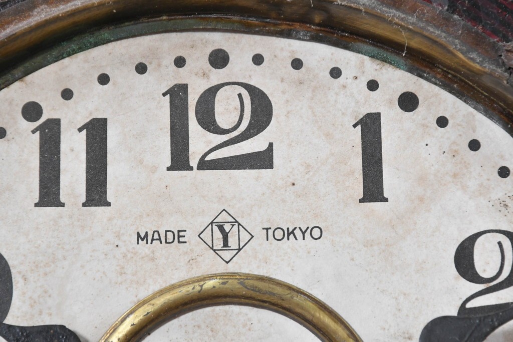 和製アンティーク　大正期　精工舎(SEIKOSHA、セイコー)　MADE(Y)TOKYO　だるま型が特徴的な掛け時計　(R-091834)