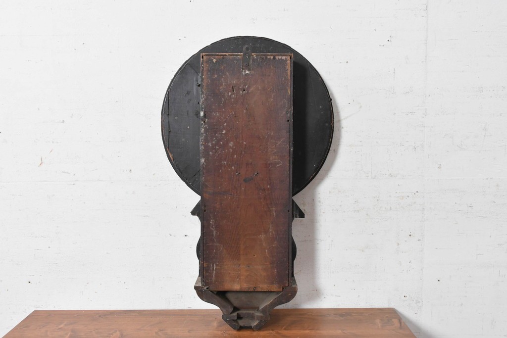 アメリカアンティーク　1870年頃　Ansonia Clock Company(アンソニア)　ローマ数字と日付目盛りを配した丸型文字盤の掛け時計　(R-091835)