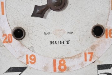 和製アンティーク　大正期から昭和初期　加賀屋商店　RUBY(ルビー)　ベルと24時間表記文字盤を備えた掛け時計　(R-091839)