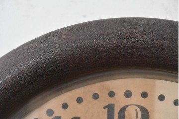 アメリカアンティーク　1920年頃　Ansonia Clock Company(アンソニア)　特大サイズ　丸型文字盤とガラス窓の掛け時計　(R-091840)