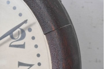 アメリカアンティーク　1920年頃　Ansonia Clock Company(アンソニア)　特大サイズ　丸型文字盤とガラス窓の掛け時計　(R-091840)