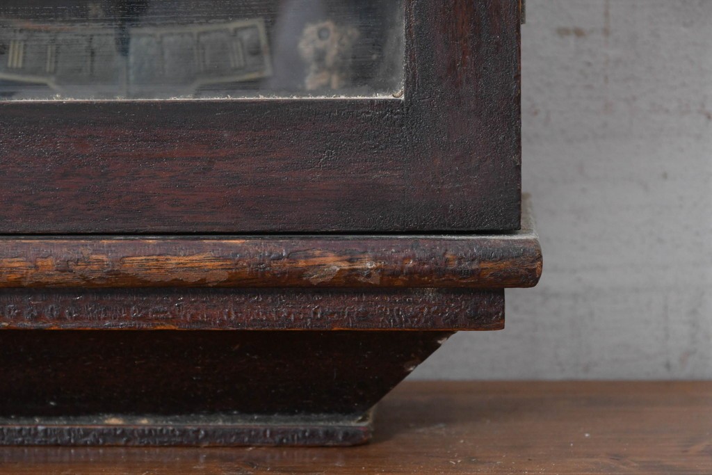アメリカアンティーク　1920年頃　Ansonia Clock Company(アンソニア)　特大サイズ　丸型文字盤とガラス窓の掛け時計　(R-091840)