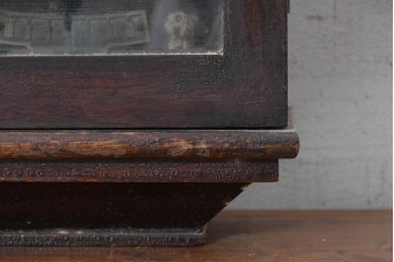 アメリカアンティーク　1920年頃　Ansonia Clock Company(アンソニア)　特大サイズ　丸型文字盤とガラス窓の掛け時計　(R-091840)