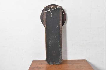 アメリカアンティーク　1920年頃　Ansonia Clock Company(アンソニア)　特大サイズ　丸型文字盤とガラス窓の掛け時計　(R-091840)