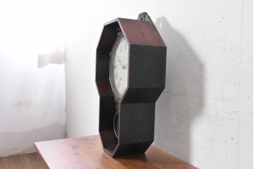 アメリカアンティーク　1880年から1910年頃　Seth Thomas Clock Company(セス・トーマス)　八角形ケース付き掛け時計　(R-091841)