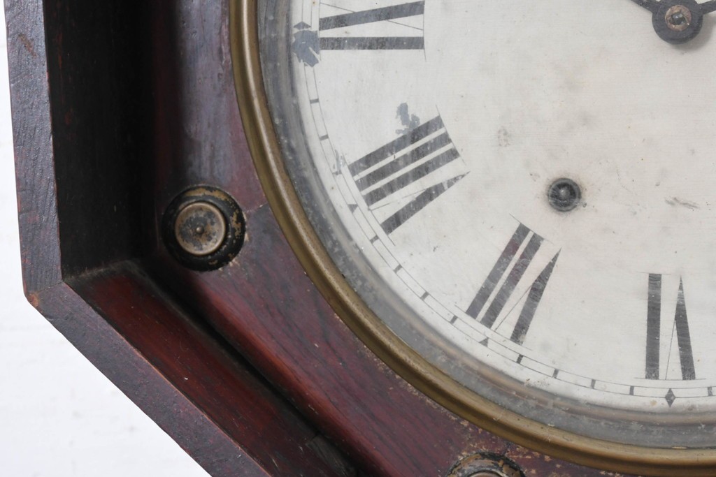 アメリカアンティーク　1880年から1910年頃　Seth Thomas Clock Company(セス・トーマス)　八角形ケース付き掛け時計　(R-091841)