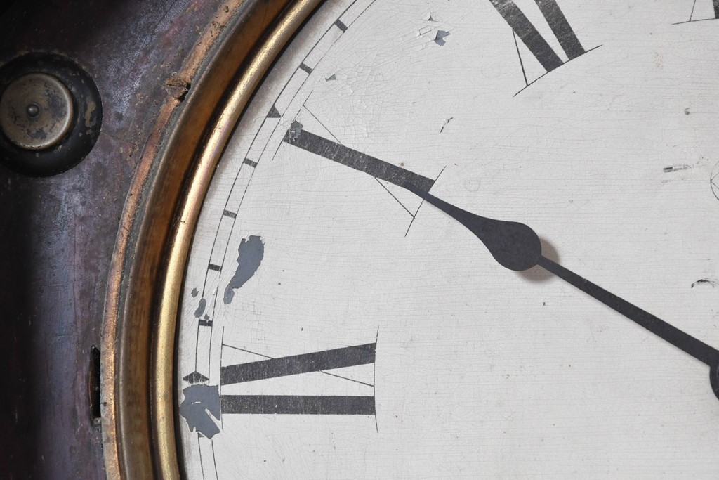 アメリカアンティーク　1880年から1910年頃　Seth Thomas Clock Company(セス・トーマス)　八角形ケース付き掛け時計　(R-091841)