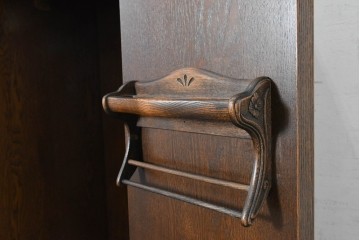 中古　美品　松永工房　Continue(カンティーニュ)　葡萄の彫刻がアクセントの姿見付きワードローブ　定価推定50万円以上　(R-091847)