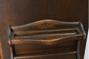 中古　美品　松永工房　Continue(カンティーニュ)　葡萄の彫刻がアクセントの姿見付きワードローブ　定価推定50万円以上　(R-091847)