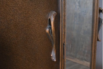 中古　美品　松永工房　Continue(カンティーニュ)　葡萄の彫刻がアクセントの姿見付きワードローブ　定価推定50万円以上　(R-091847)