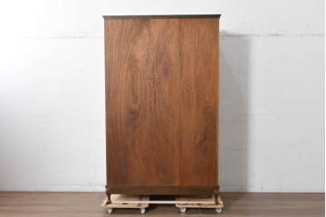 中古　美品　松永工房　Continue(カンティーニュ)　葡萄の彫刻がアクセントの姿見付きワードローブ　定価推定50万円以上　(R-091847)
