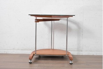 中古　美品　porada(ポラダ)　アクタス取り扱い　希少な廃番品!　AWARD P.C DESK(LOOP DESK)　回転式マウス置き付きPCデスク　(R-091850)