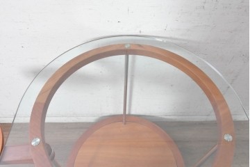 中古　美品　porada(ポラダ)　アクタス取り扱い　希少な廃番品!　AWARD P.C DESK(LOOP DESK)　回転式マウス置き付きPCデスク　(R-091850)