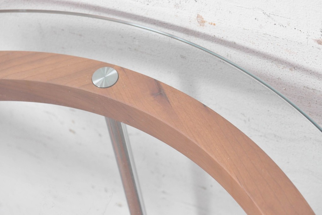 中古　美品　porada(ポラダ)　アクタス取り扱い　希少な廃番品!　AWARD P.C DESK(LOOP DESK)　回転式マウス置き付きPCデスク　(R-091850)
