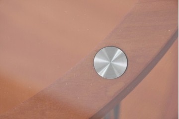 中古　美品　porada(ポラダ)　アクタス取り扱い　希少な廃番品!　AWARD P.C DESK(LOOP DESK)　回転式マウス置き付きPCデスク　(R-091850)
