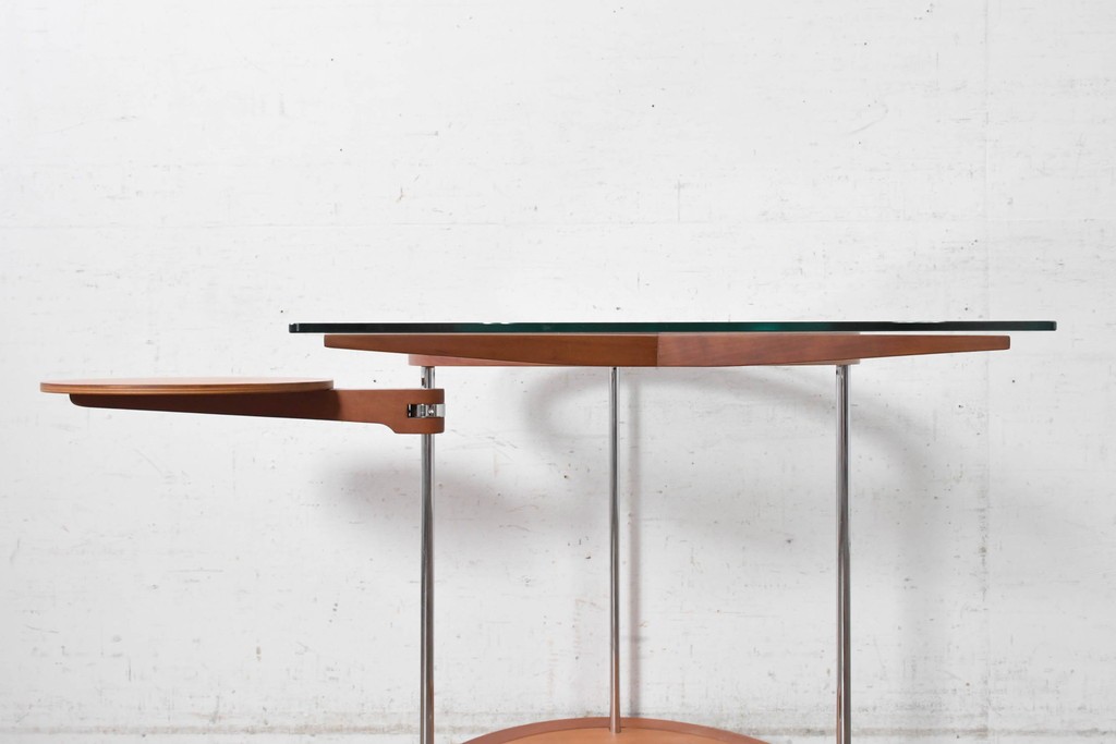 中古　美品　porada(ポラダ)　アクタス取り扱い　希少な廃番品!　AWARD P.C DESK(LOOP DESK)　回転式マウス置き付きPCデスク　(R-091850)