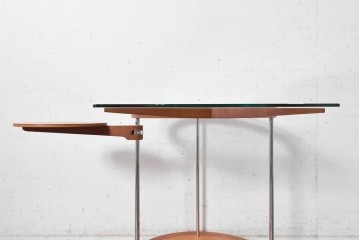 中古　美品　porada(ポラダ)　アクタス取り扱い　希少な廃番品!　AWARD P.C DESK(LOOP DESK)　回転式マウス置き付きPCデスク　(R-091850)