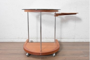 中古　美品　porada(ポラダ)　アクタス取り扱い　希少な廃番品!　AWARD P.C DESK(LOOP DESK)　回転式マウス置き付きPCデスク　(R-091850)