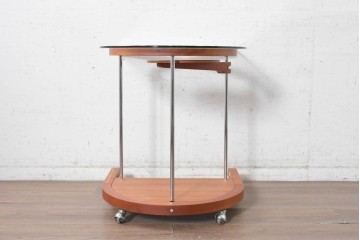 中古　美品　porada(ポラダ)　アクタス取り扱い　希少な廃番品!　AWARD P.C DESK(LOOP DESK)　回転式マウス置き付きPCデスク　(R-091850)