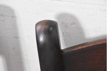 中古　松本民芸家具　SE型ラッシチェア　弧を描く背板と編み座が美しいチェア4脚セット　定価約15万円　(R-091852)