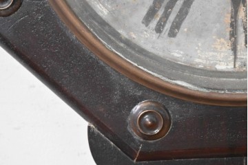 アンティーク時計　明治期から大正期　人物画を配した八角形の掛け時計　(R-091855)