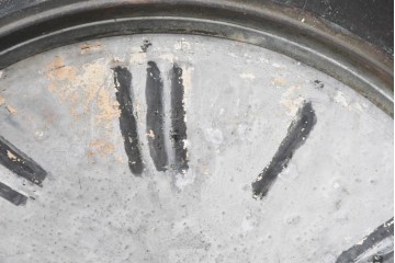 アンティーク時計　明治期から大正期　人物画を配した八角形の掛け時計　(R-091855)